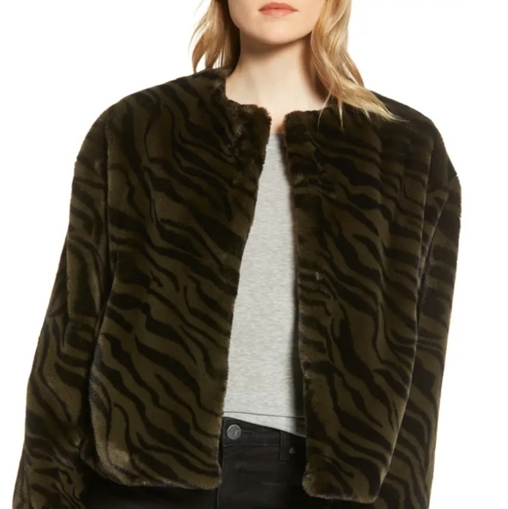 SANCTUARY SAFARI faux fur jacket 2X